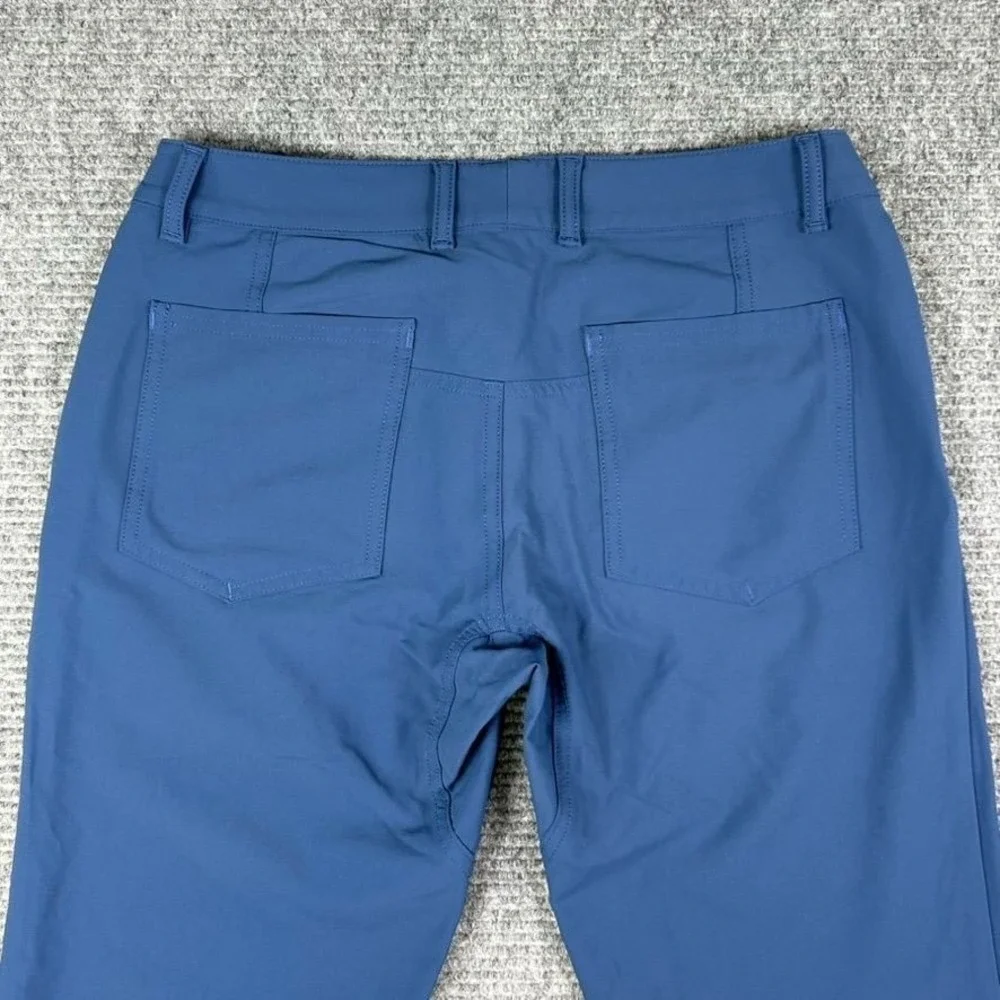 Olivers Apparel Straight Fit Performance Pants Mens 32 Navy Blue Athletic Casual